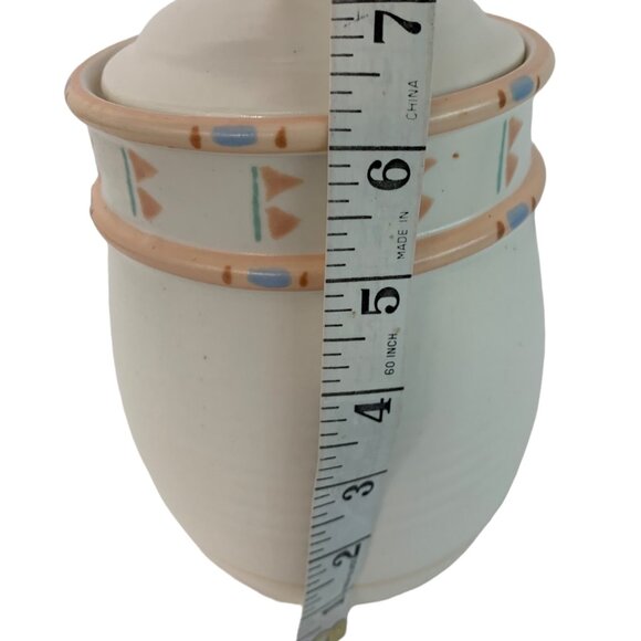 Vintage 80s Taos Treasure Craft USA Ceramic Canister Jar With Lid 7" Tall 7725 - Picture 5 of 8